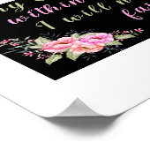 "Omdat mijn God in mij is" Black Wall Poster (Hoek)