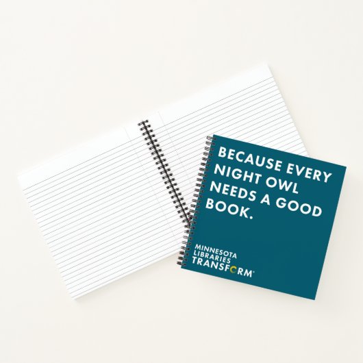 Omdat Owl Square notebook Notitieboek (Binnen)