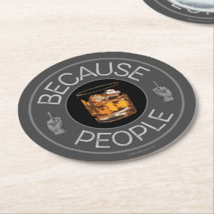 Omdat People (whisky) Round Paper Onderzetter