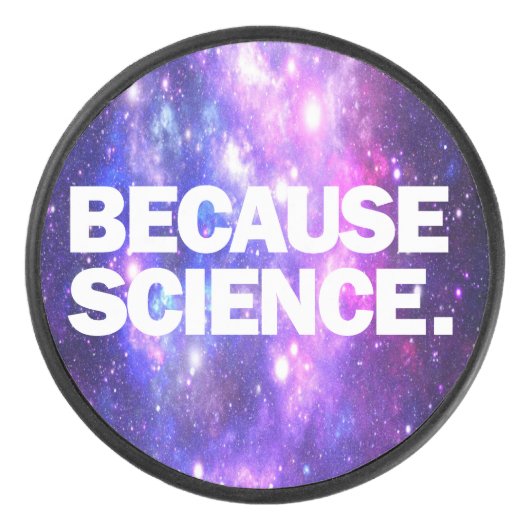 Omdat Science Ceramic kerstversiering Hockey Puck (Voorkant)