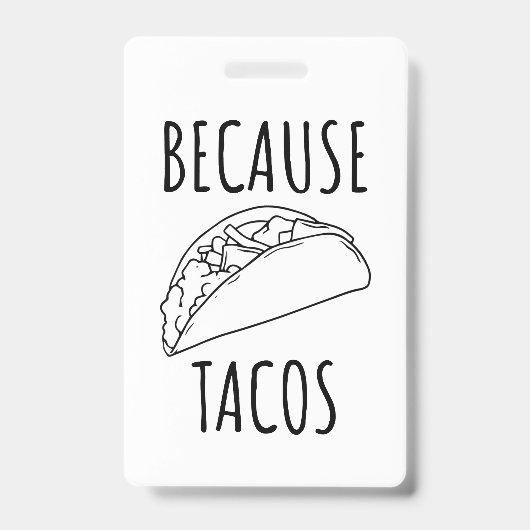 Omdat Tacos Badge (Front)