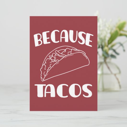 Omdat Tacos Bedankkaart (Staand voorkant)