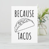 Omdat Tacos Bedankkaart (Staand voorkant)