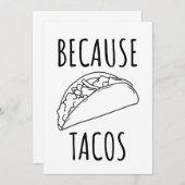 Omdat Tacos Bedankkaart (Voorkant / Achterkant)