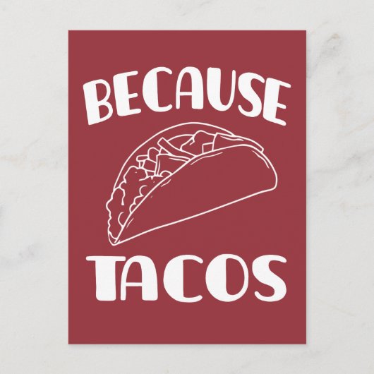 Omdat Tacos Briefkaart (Voorkant)
