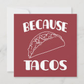 Omdat Tacos Kaart (Voorkant)