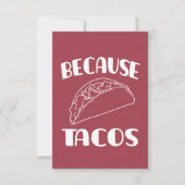 Omdat Tacos Kaart (Voorkant)