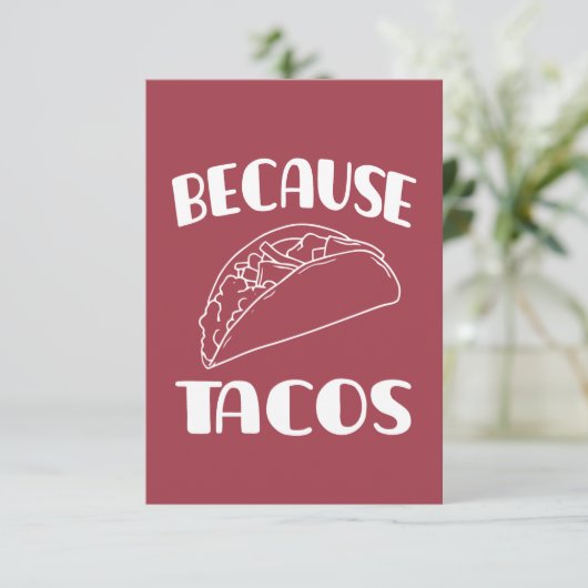 Omdat Tacos Kaart (Staand voorkant)