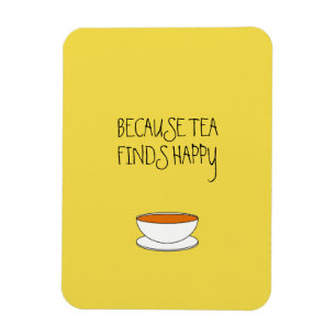 Omdat thee blij slogan vindt, Japanse stijlkop Magneet