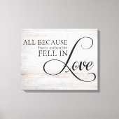 Omdat twee mensen verliefd worden canvas afdruk (Voorkant)