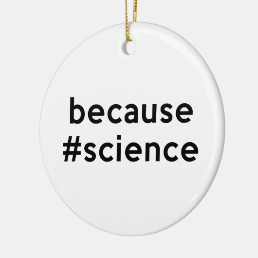 Omdat wetenschap keramisch ornament (Links)