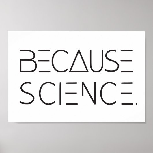 Omdat wetenschap poster (Voorkant)