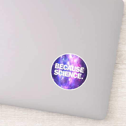 Omdat wetenschap sticker (Detail)