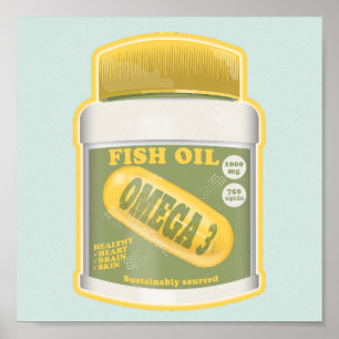 Omega 3 visolie poster