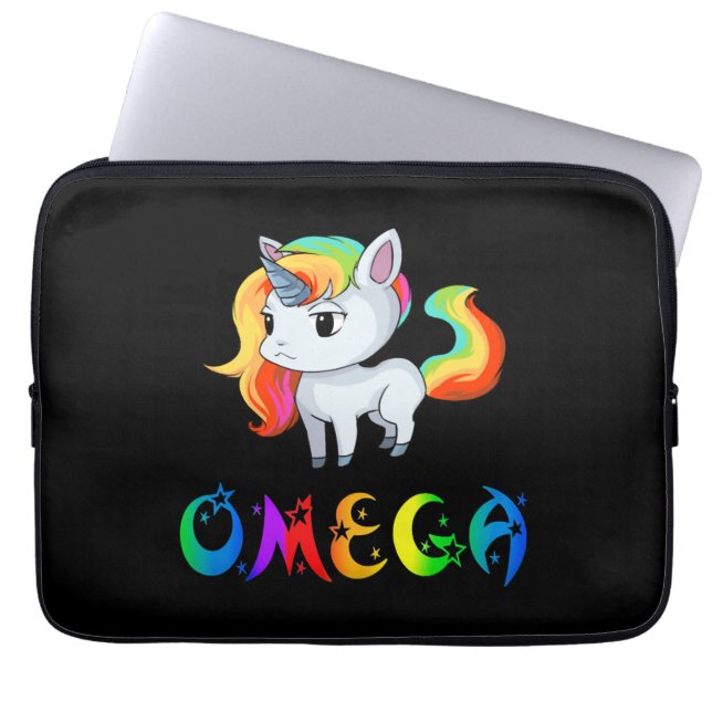 Omega Eenhoorn Laptop Sleeve (Voorkant)