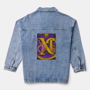 "Omega Psi Phi Q Viskeuze Monster Cane Corso Anime Denim Jacket