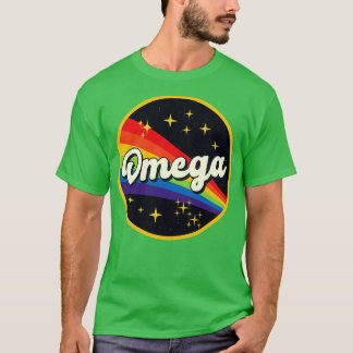 Omega regenboog in ruimte  stijl t-shirt