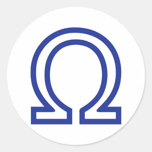 Omega Ronde Sticker (Voorkant)