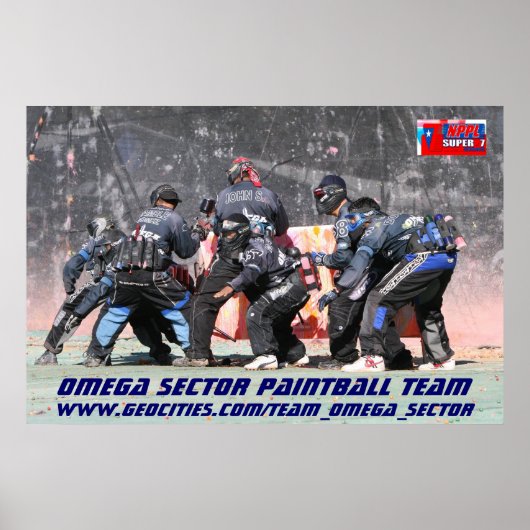 OMEGA SECTOR PAINTBALL TEAM 2006 POSTER (Voorkant)