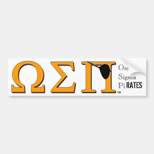 Omega Sigma Pi(rates) Bumpersticker (Voorkant)