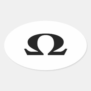 Omega, symbool van de weerstand tegen ovaalseticke ovale sticker