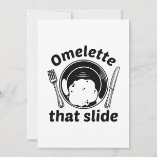 Omelet die dia bedankkaart