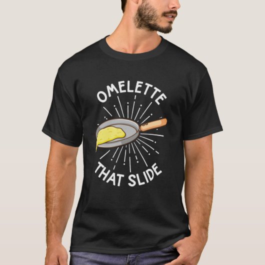Omelet die schuif ei ontbijt Omelet T-shirt (Voorkant)