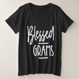 Omens Blessed Grams Grandma Gift Grote Maat T-shirt