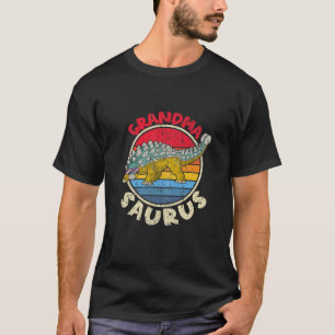 Omens Grandma Saurus I Ankylosaurus Dinosaur I Fa T-shirt