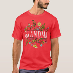 Omens Grandma Wildflower , Grandma Floral Versio T-shirt