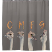 OMFG-struisvogels Douchegordijn (Voorkant)