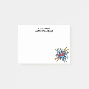 OMG Aangepaste Naam Leuk Retro Stripboek Post-it® Notes