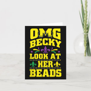 OMG Becky Haar Kralen Mardi Gras New Orleans Gesch Kaart