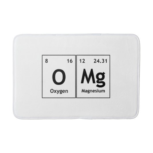 OMg Chemistry Periodic Table Words Element Symbols Badmat (Voorkant)
