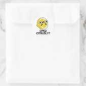 OMG Citrusly Funny Fruit Citrus Pun Ronde Sticker (Tas)