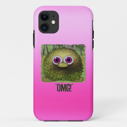 OMG Cute Fuzzy Cartoon Wuzzy Butt iPhone Case (Achterkant)