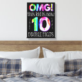 OMG! Dit Kind is nu 10 dubbelcijferige verfdrukkin Canvas Afdruk (Insitu (Slaapkamer))
