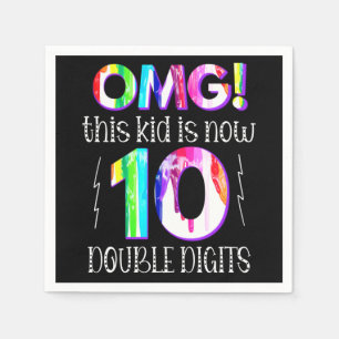 OMG! Dit Kind is nu 10 dubbelcijferige verfdrukkin Servet