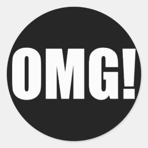 OMG! (donker) Ronde Sticker