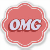 OMG Expression - Vetgedrukte tekst Sticker (Voorkant)