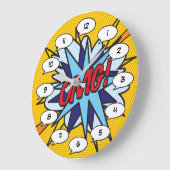 OMG Fun Retro Comic Book Pop Art Grote Klok (Hoek)
