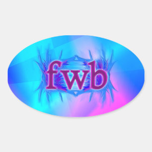 OMG! Fwb! Ovale Sticker