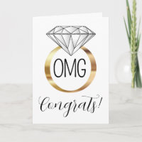 OMG Gefeliciteerd Gold Diamond Verloving Ring