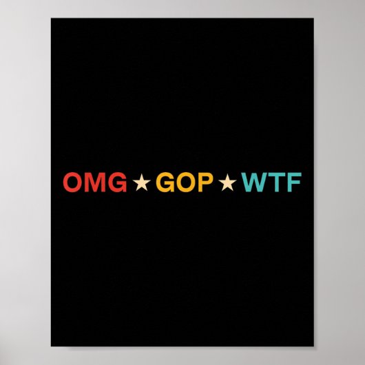 Omg Gop Wtf Vintage Design  Poster (Voorkant)