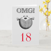 OMG Grappige 18e Verjaardag Kaart (Gele Bloem)