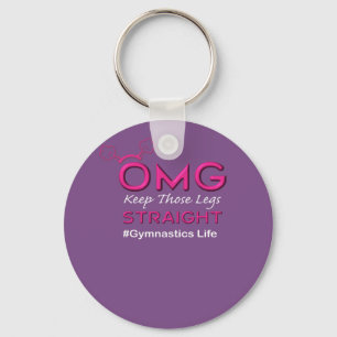 OMG Gymnastics Legs Reight Coach frustreert Sleutelhanger
