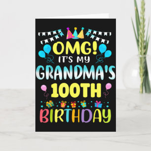 Omg het is de 100ste verjaardag van mijn oma Zoet Kaart