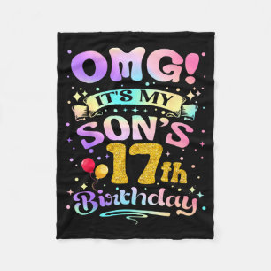 Omg het is de 17e verjaardag van mijn zoon Gefelic Fleece Deken