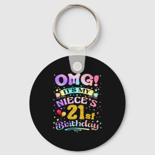 Omg het is de 21e verjaardag van mijn nicht Gefeli Sleutelhanger