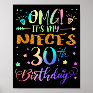 Omg het is de 30e verjaardag van mijn nicht Zoete Poster